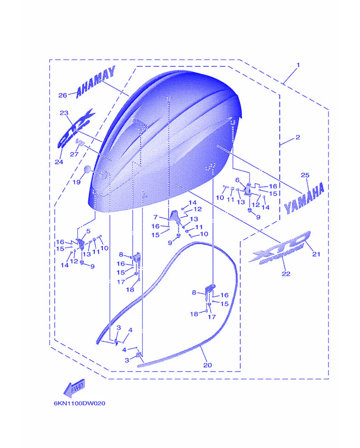 トツプカウリング爆炸图